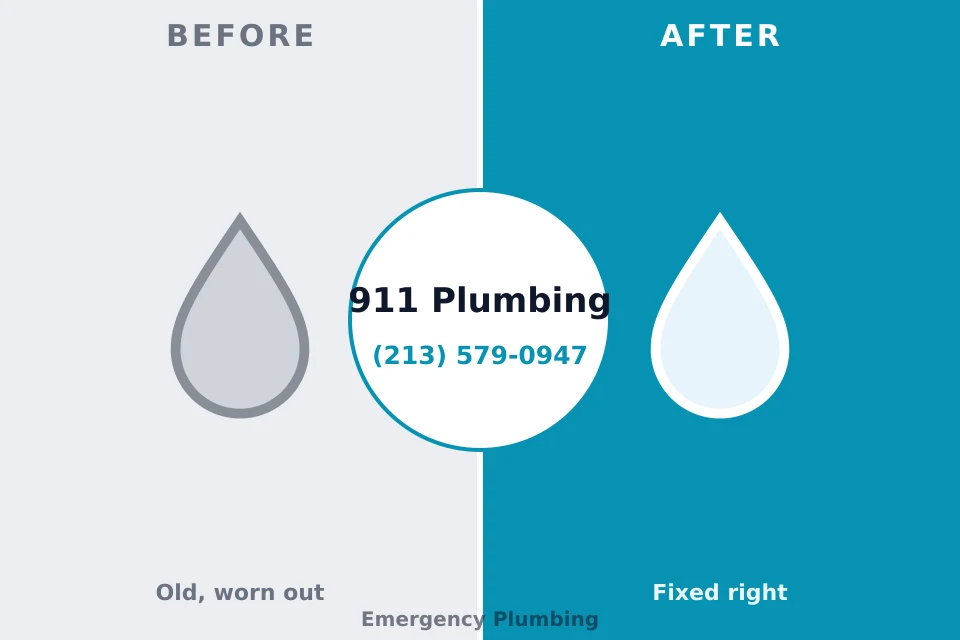 Before and after: plumbing repair Minot AFB, ND